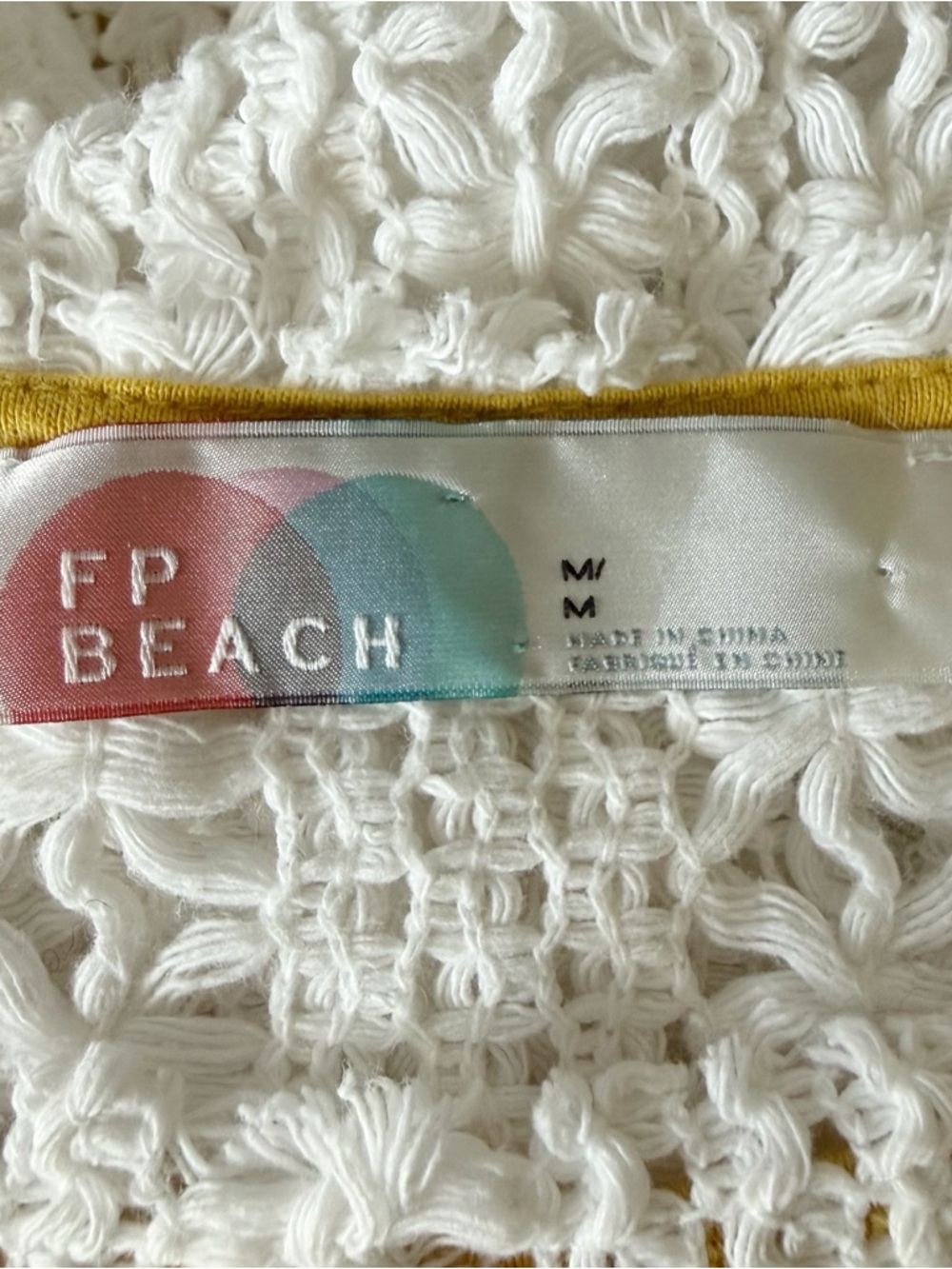 Free People Beach Thrifty Eyes White Crochet Beachy Boho Mini Dress Women’s M - Picture 9 of 10